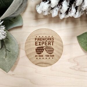 Laser Engraved Magnetic Bottle Opener - "Fireworks Expert"